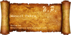 Wenczl Petra névjegykártya